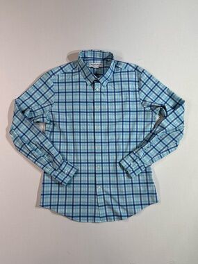 Mizzen + Main Multi Plaid Trim No Tuck Shirt
